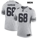 Men's NCAA Ohio State Buckeyes Zaid Hamdan #68 College Stitched Authentic Nike Gray Football Jersey XT20C47AP